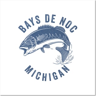 Bays de Noc Michigan Bass Fishing Posters and Art